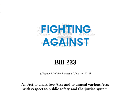 Fighting against Bill 223