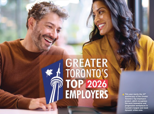 smiling man and woman with text 