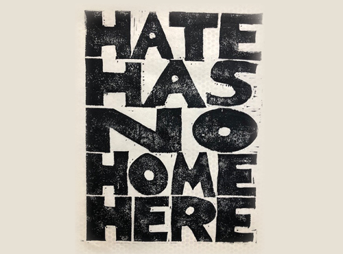 Hate Has No Home Here - artwork from Rochelle Rubinstein