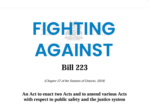 Fighting Against Bill 223